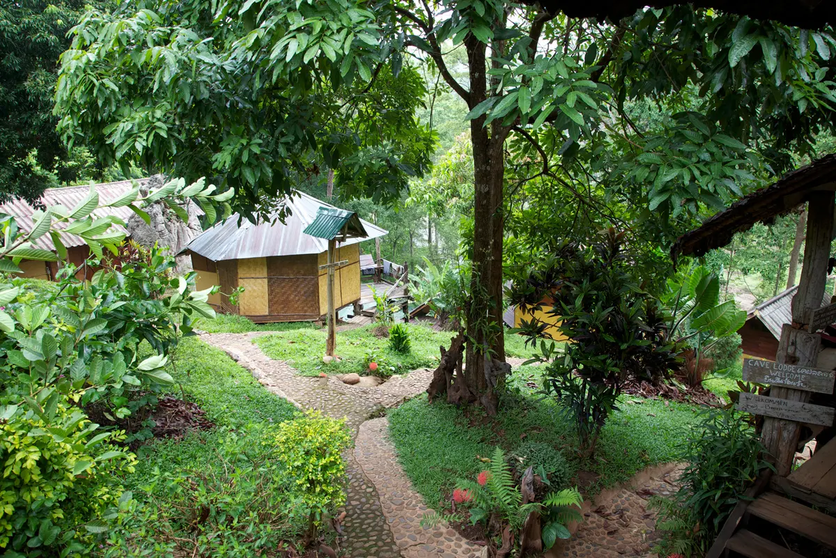 The main house and fireplace