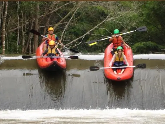 Kayakers on the Lang River
